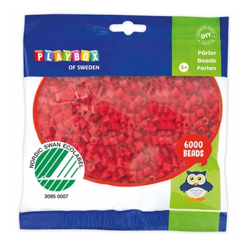 PlayBox: 5mm-es MIDI vasalható gyöngy piros színben 6000db-os csomag