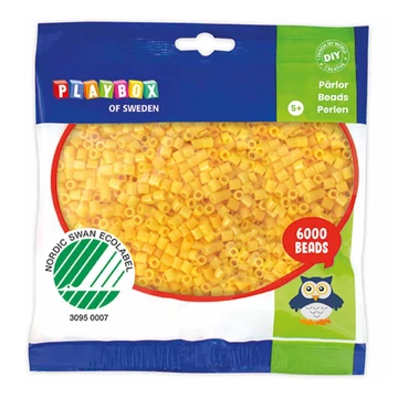 PlayBox: 5mm-es MIDI vasalható gyöngy sárga színben 6000db-os csomag