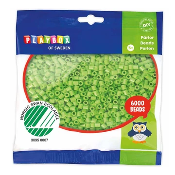 PlayBox: 5mm-es MIDI vasalható gyöngy világoszöld színben 6000db-os csomag