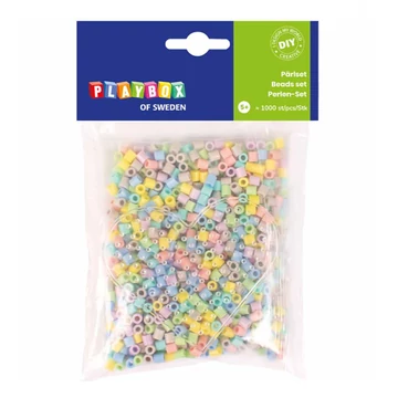 PlayBox: 5mm-es MIDI vasalható gyöngyök - Pasztell színek 1000db-os csomag