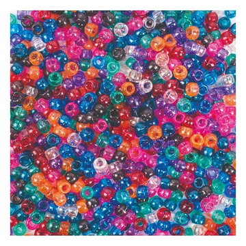 PlayBox: Átlátszó színes glitteres gyöngy szett 1000 db-os