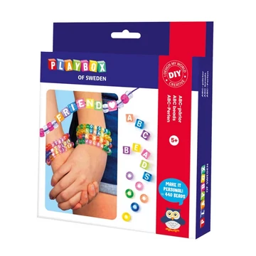 PlayBox: Betűs gyöngyfűző kreatív szett 440db-os