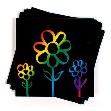 PlayBox: Fekete viaszos kaparós papír szett 100db-os