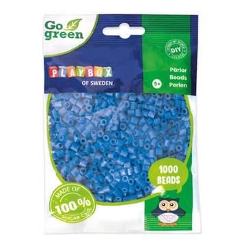 PlayBox: Go Green 5mm-es MIDI vasalható gyöngy 1000db-os kék színben