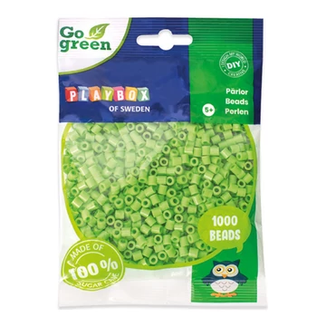 PlayBox: Go Green 5mm-es MIDI vasalható gyöngy 1000db-os világoszöld színben