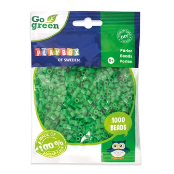 PlayBox: Go Green 5mm-es MIDI vasalható gyöngy 1000db-os zöld színben
