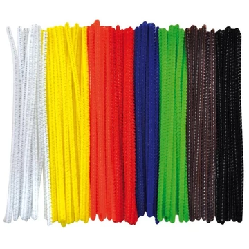 PlayBox: Színes zsenília szálak 100db-os szett 0,3x15cm-es