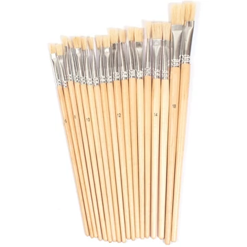 PlayBox: Vaddisznó szőr lapos fejű ecset szett 18db-os