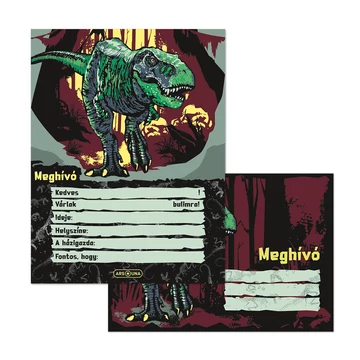 Ars Una: T-rex 10 db-os meghívó szett borítékkal