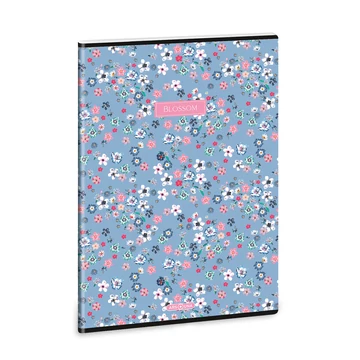 Ars Una: Pearl Blossom kék extra kapcsos vonalas füzet A/4