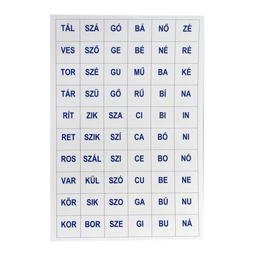 Betűkivágó lapok 4 íves szett