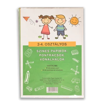 Színes papírok, pontrácsok és vonalhálók 2-4.osztály