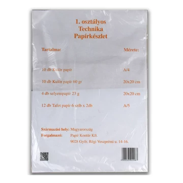 1.osztályos Technika papírkészlet 36db-os