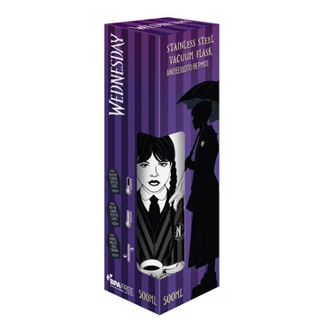 Wednesday: Rozsdamentes vákuum kulacs 500ml fehér színben
