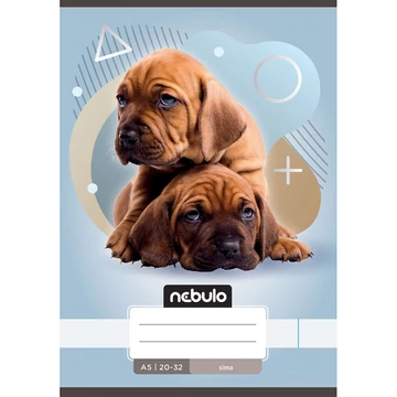 Nebulo: Tűzött sima füzet A5-ös 20-32 Állatos - Kutyás