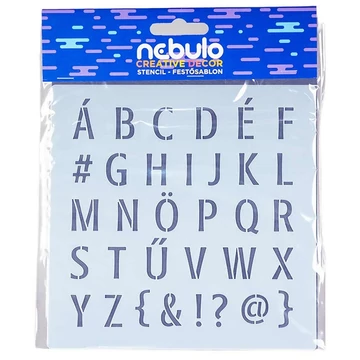 Nebulo: Betűk műanyag sablon lap