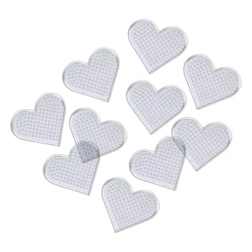 PlayBox: Szív alakú alaplap csomag 5mm-es MIDI vasalható gyöngyökhöz 10db-os szett