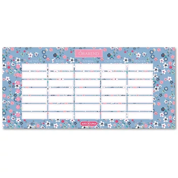 Ars Una: Pearl Blossom Blue virágos kétoldalas órarend