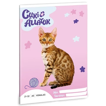 Ars Una: Cuki állatok - Bengáli macska vonalas füzet A/5