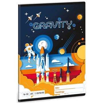 Ars Una: Gravity ûrhajós 2.osztályos vonalas füzet A/5