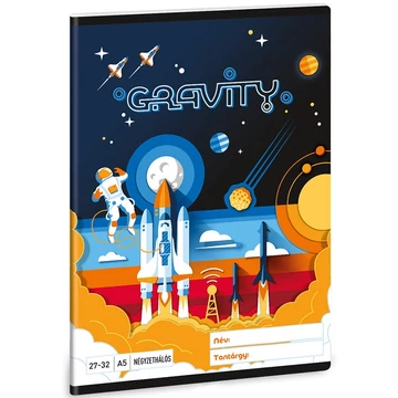 Ars Una: Gravity ûrhajós négyzethálós füzet A/5