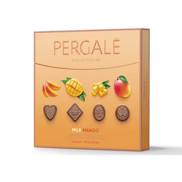 Pergalé mangós krémmel töltött csokoládé desszert 114g