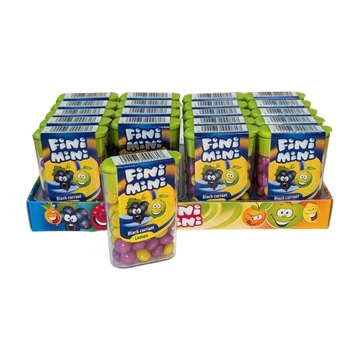 Fini Mini fekete ribizli-citrom ízű cukorka drazsé 16g