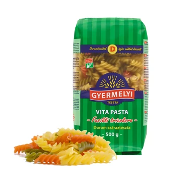 Gyermelyi Vita Pasta Orsó/Fusilli Tricolore zöldséges durum száraztészta 500g