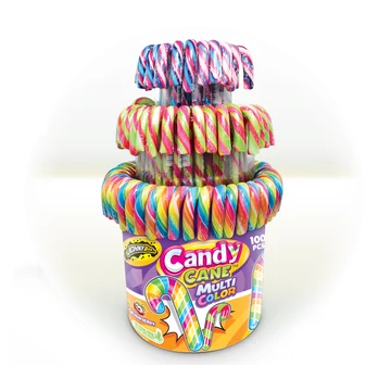 Johny Bee Candy Cane sétapálca alakú nyalóka különböző ízekben 100x12g