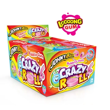 Johny Bee Crazy Roll hosszú rágó különböző ízekben 24x15g
