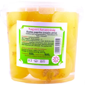 Nagyéri vödrös ecetes almapaprika 350g