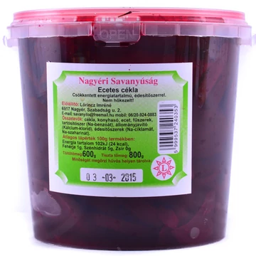 Nagyéri vödrös ecetes cékla 500g
