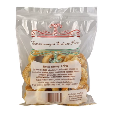 Kunsági szezámmagos sodrott perec 170g