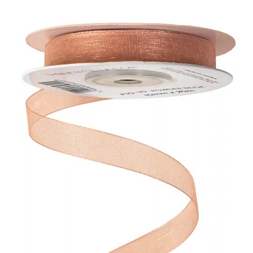 Organza szalag púder színben 10mmx20m P10-10