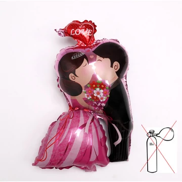 Esküvői fólialufi ifjú pár kivitelben 70cm