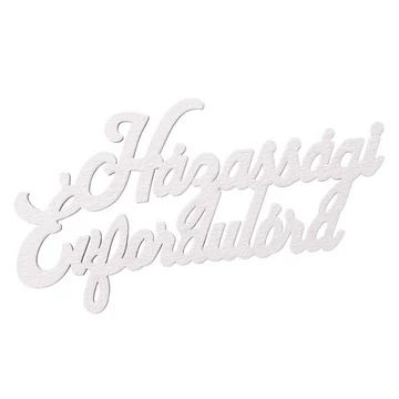 Házassági évfordulóra feliratos fatábla fehér színben 11x6cm 4db-os kiszerelésben MT12-05