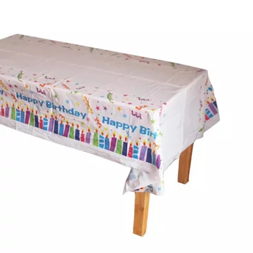 Party fehér gyertyás asztalterítő 