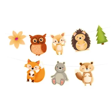 Az erdő állatai party füzér 200x18cm