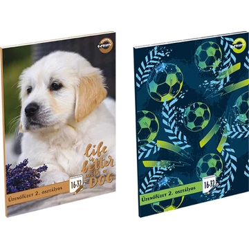 T-creativ mintás fedelű 2.osztályos üzenőfüzet A/5 32lapos többféle változatban A16011U16