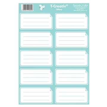 T-Creative keretes tiffany füzetcímke 10db/ív