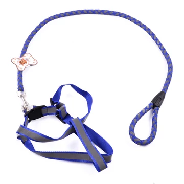 Kutyapóráz hámmal többféle színben 120cm 260206