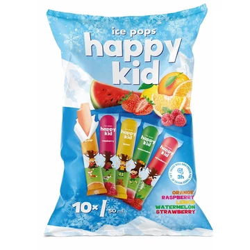 Ice pops happy kid gyümölcs ízű jégnyalóka 10x50ml