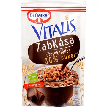 Dr. Oetker vitalis étcsokis zabkása 30% kevesebb cukorral 54g