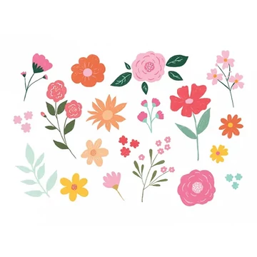 Virágos tetoválás 19db