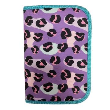 Octopus 2 klapnis leopard töltött tolltartó EXMI43