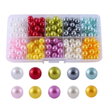 Gyöngykészlet dobozban 10színben KR1943