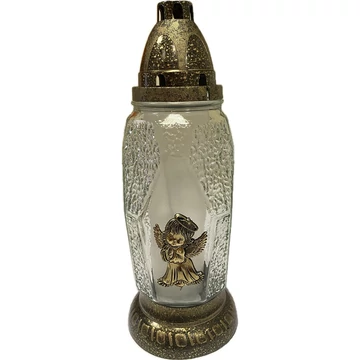 Angyalkás kegyeleti mécses 28cm RZ-30 A