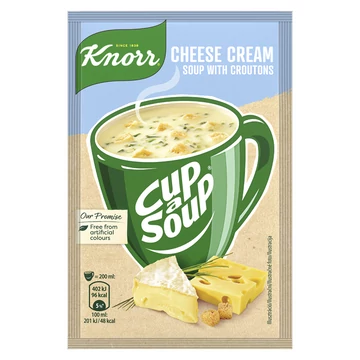 Knorr Cup a Soup instant sajtkrémleves zsemlekockával 22 g