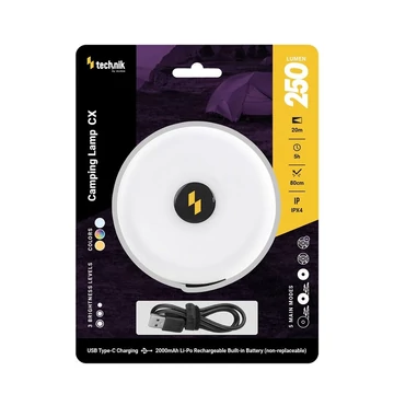 Technik újratölthető kemping lámpa 2000MAH 250LM MT-CX