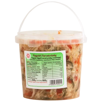 Nagyéri vödrös vegyesvágott csemege 800g/600g